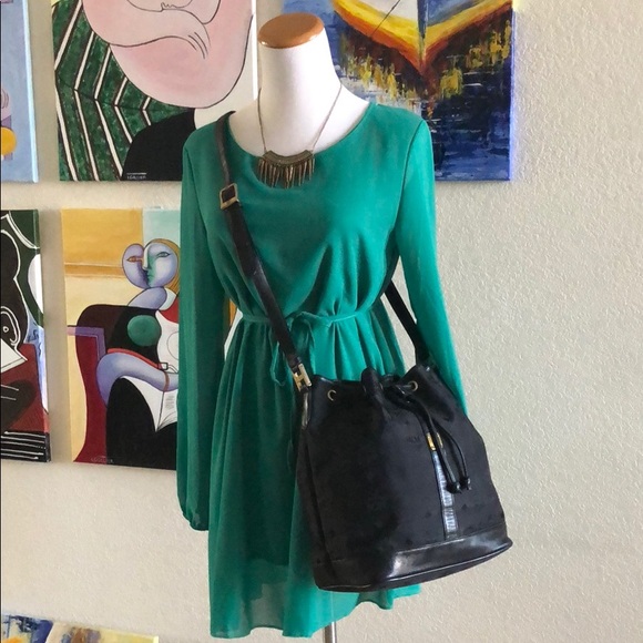 Auth. Vintage MCM Visetos Crossbody Drawstring - Picture 7 of 7